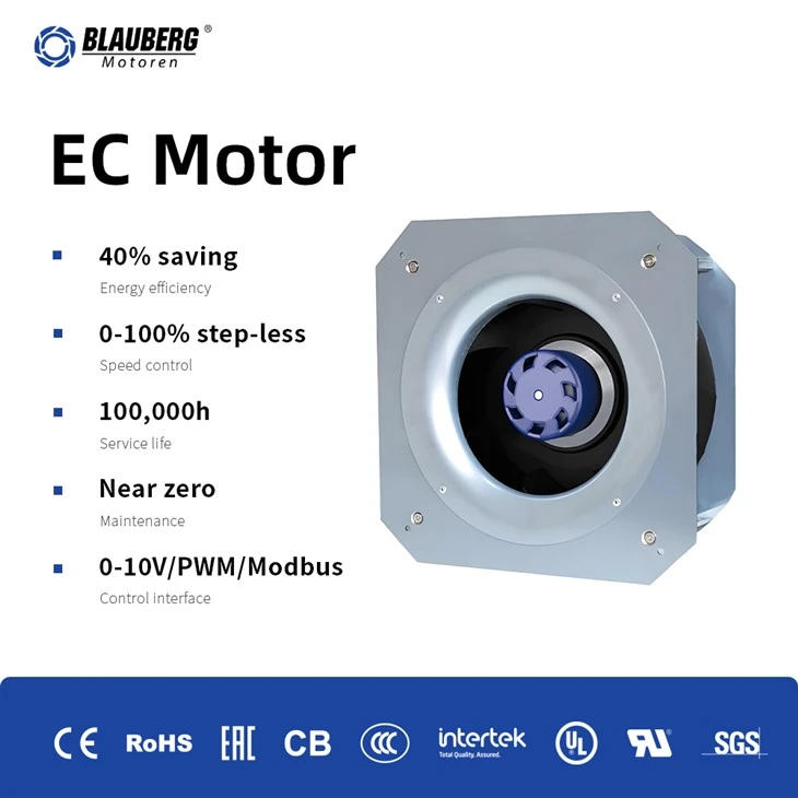 Blauberg GL-B175B-EC-M3 175mm EC Backward Curved Centrifugal Plug Fan factory